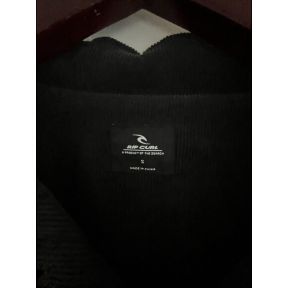 Rip Curl Black Corduroy Work Shirt Mens Small Button Snap Shirt Jacket excellent - Picture 3 of 8